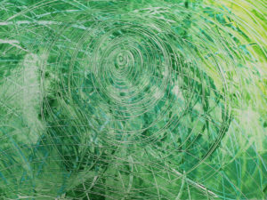 Centering into the Soul’s Heart – 22.5 x 30 inches –monotype - 2015