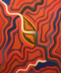 Encounter with Energy of the Supreme – 50 x 42 inches –2016 – oil on canvas